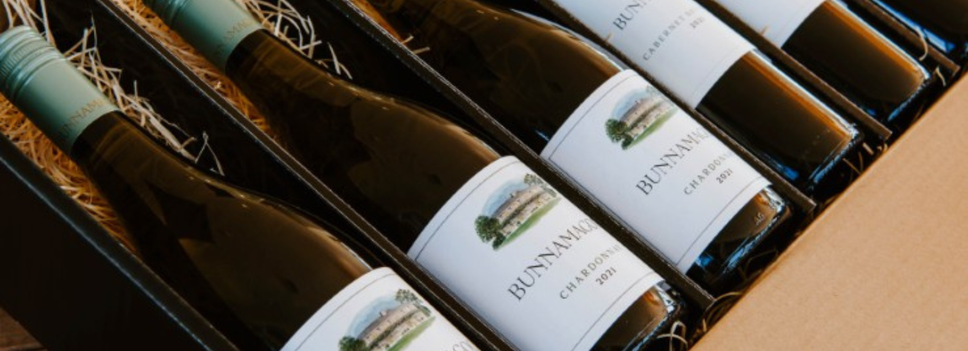 Display of Bunnamagoo Estate wine botttles